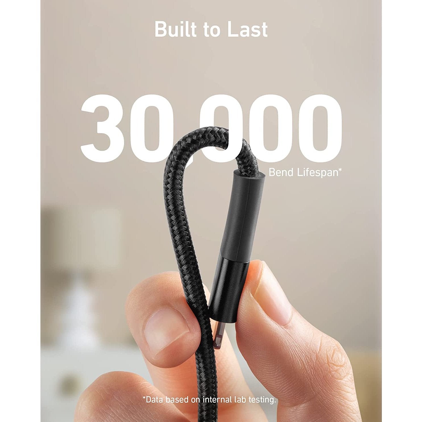 Anker PowerLine II Lightning Cable 3m (10ft) - MFI Certified, Durable TPE, 12000+ Bend Lifespan - Perfect for iPhone Charging at Home, Office, or Travel