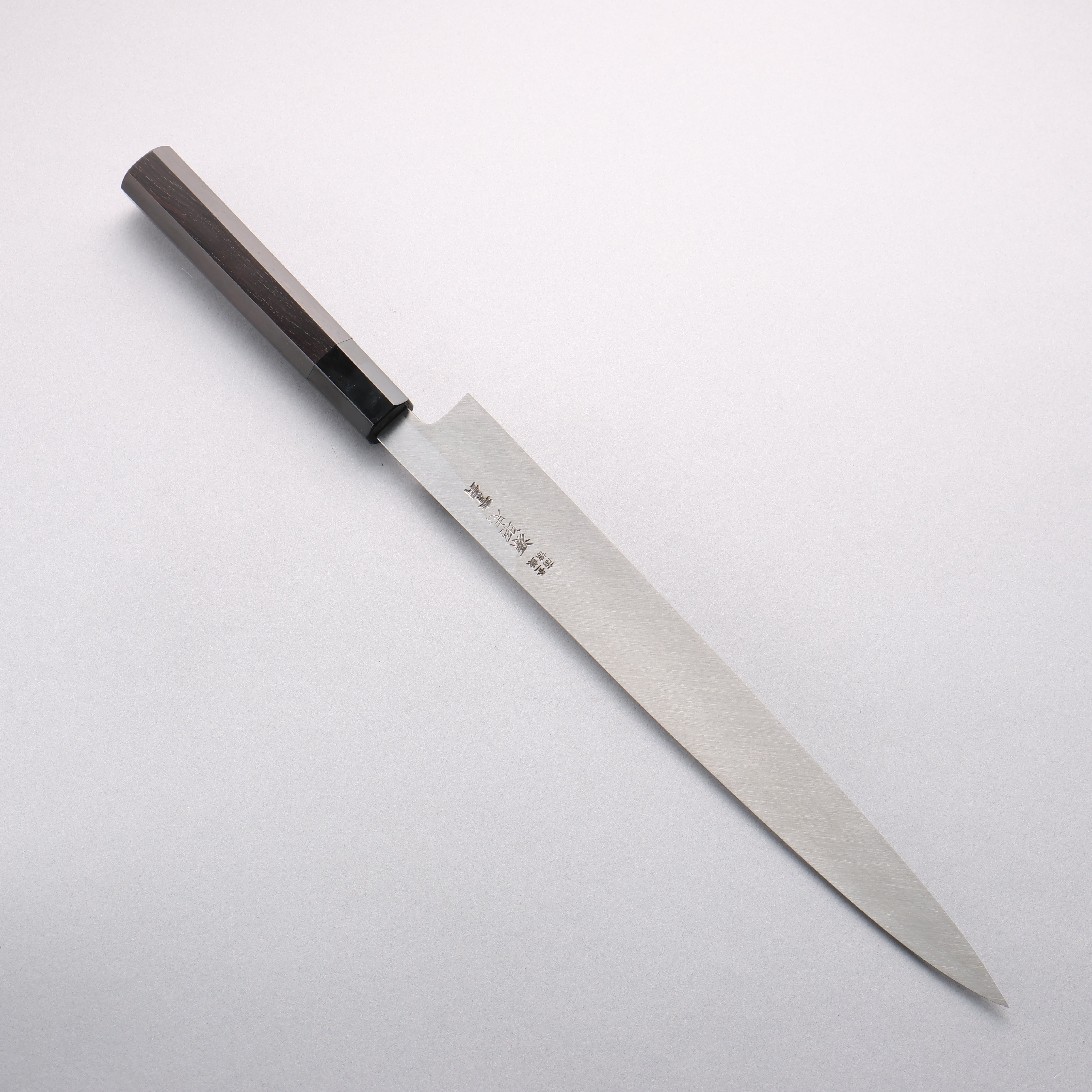 Premium Minamoto Akitada No.2 Blue Steel Yanagiba Sushi Knife 300mm - Handcrafted Japanese Sushi Chef Knife with Ebony Wood Handle - Perfect for Sashimi, Slicing Raw Fish & Professional Japanese Cuisine