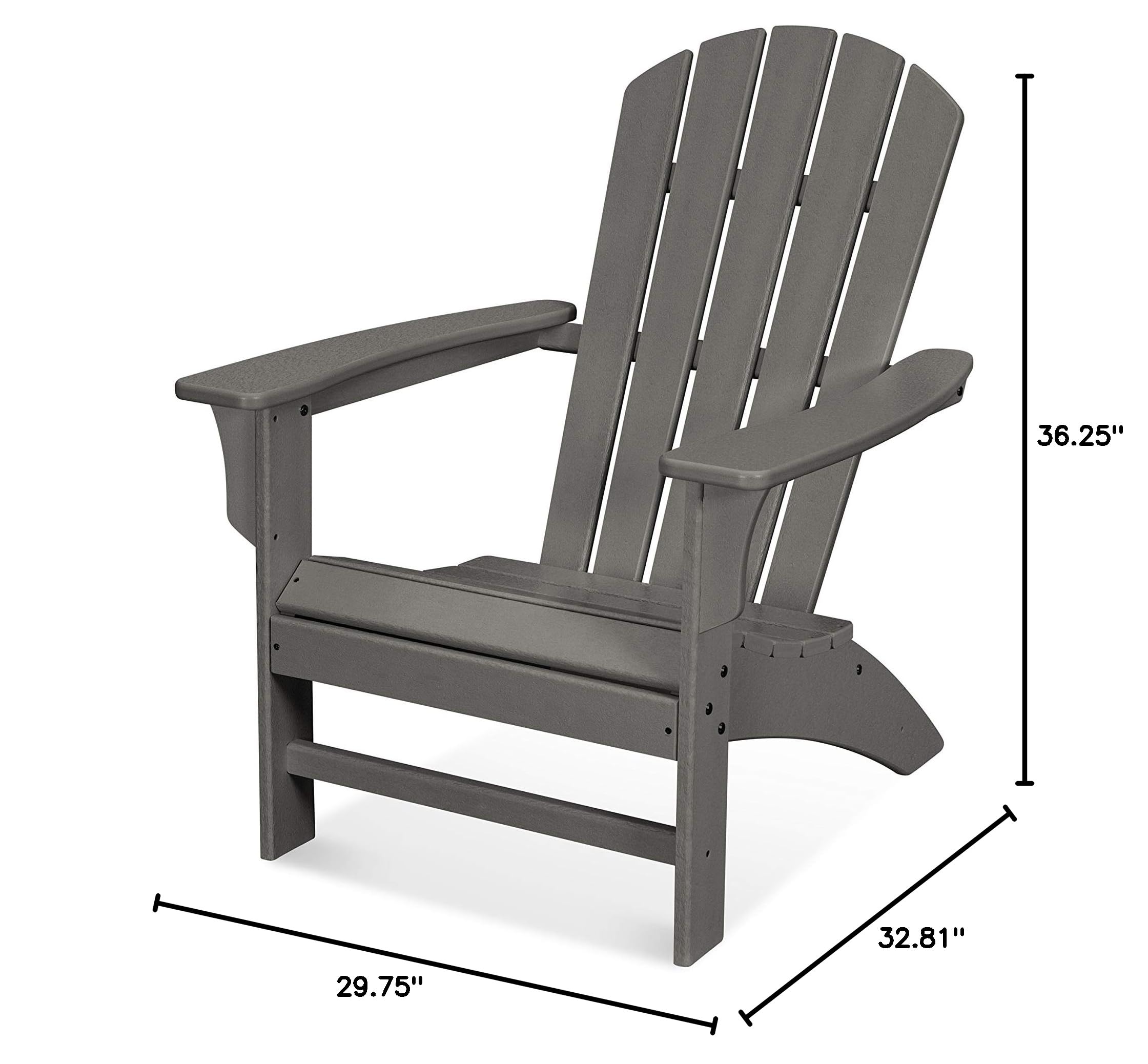 Premium Trex Outdoor Furniture Yacht Club Adirondack Chair - Weather-Resistant, Eco-Friendly Recycled Plastic - Perfect for Patio, Deck, Poolside & Garden Relaxation