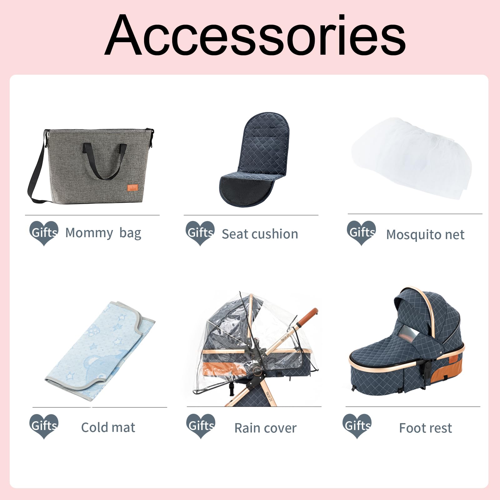 2 in 1 Convertible Baby Stroller with Bassinet - Reversible Standard Pram, Portable Foldable Pushchair & Infant Buggy for Newborn to Toddler | Perfect for Travel, Shopping & Outdoor Walks (Khaki)