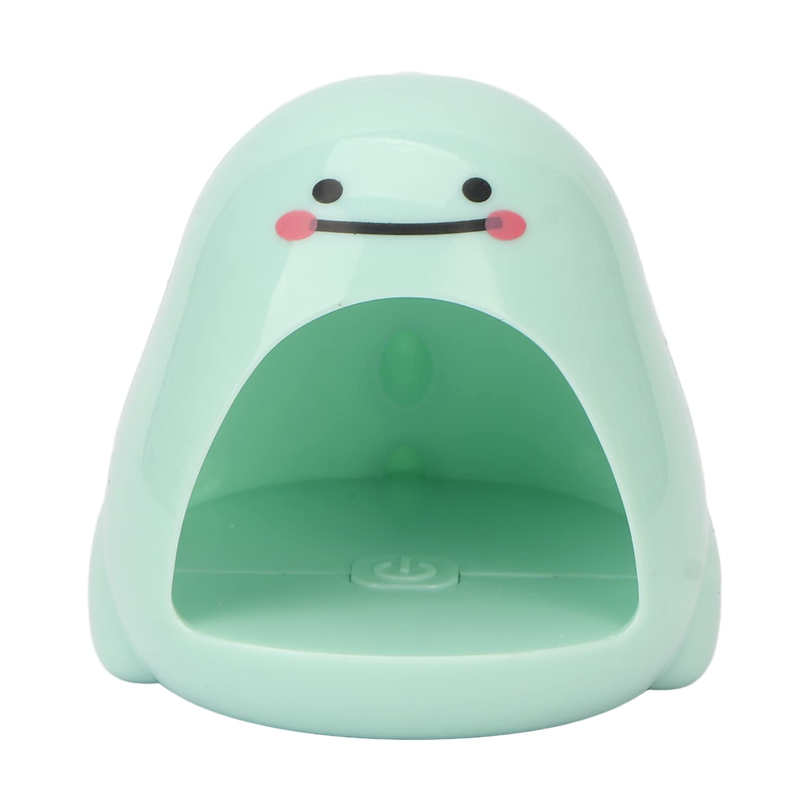 Dinosaur Shaped UV LED Nail Lamp - 4 LED Chips, Fast Curing for Gel Polish, Portable & Mini Design - Perfect for Home & Salon Use (Green)