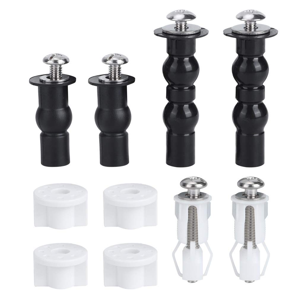 Universal Toilet Seat Cover Screws & Bolts Set - Durable Rubber Expansion Nuts & Hardware Replacement Kit for Toilet Seats - Household DIY Repair Tool Set for Bathroom Maintenance & Toilet Seat Installation