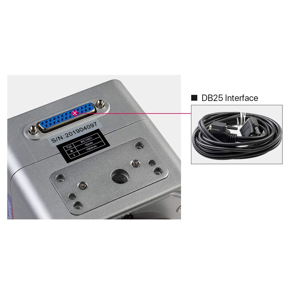 Cloudray RC1001 Fiber Galvo Scanner Head - 10mm Input Aperture, 10.6um Wavelength for CO2 Laser Marking Machines | Precision Laser Engraving on Metal, Plastic & Wood Surfaces