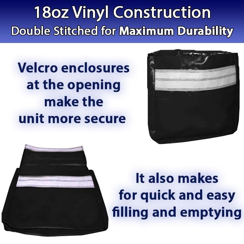 Heavy-Duty White PVC Vinyl Sand Bags - 21