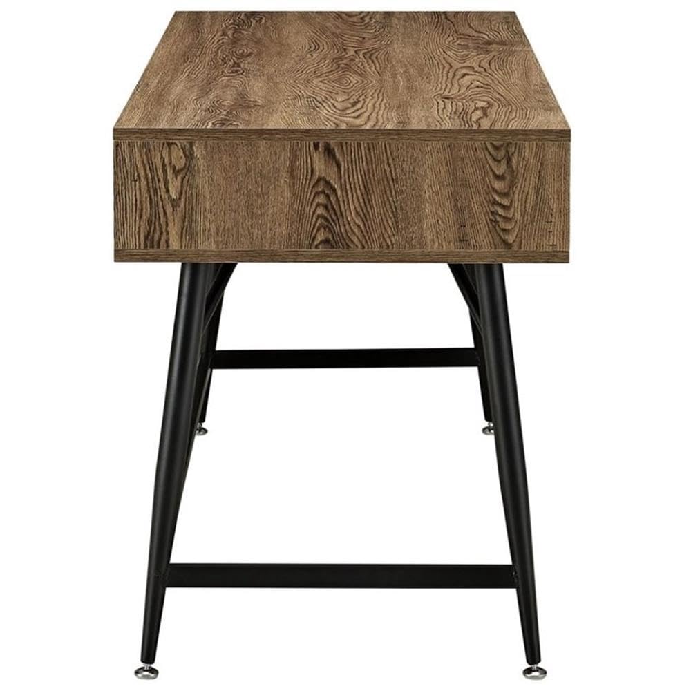 UrbanPro Mid-Century Modern Walnut Wood Office Desk - Stylish Home Office Furniture for Small Spaces & Remote Work