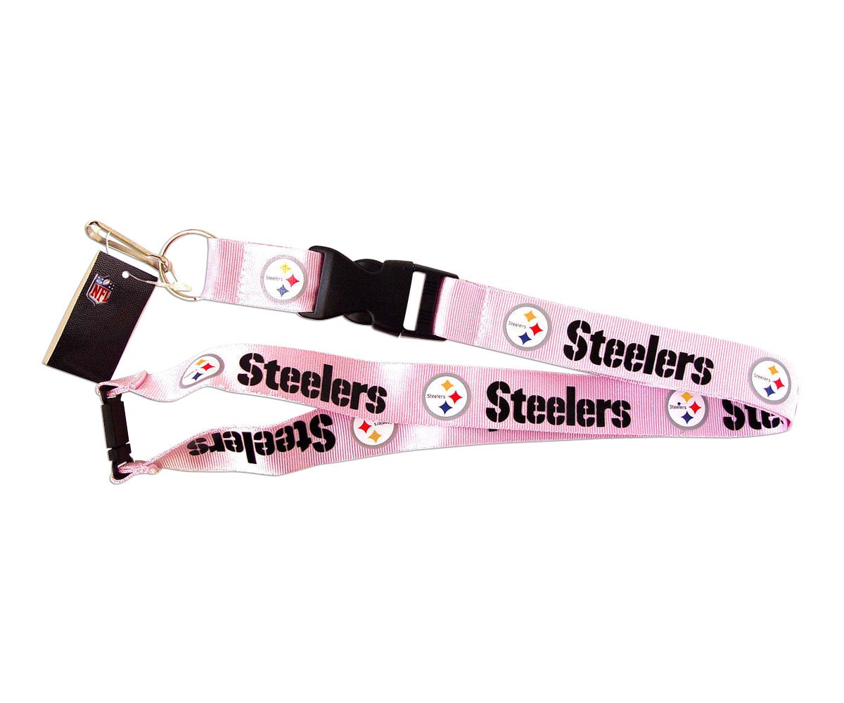 NFL Women's Team Logo Keychain ID Holder Clip Lanyard - Pink | Perfect for NFL Fans, Game Day Accessories, Sports Enthusiasts & School/Office Badge Holders
