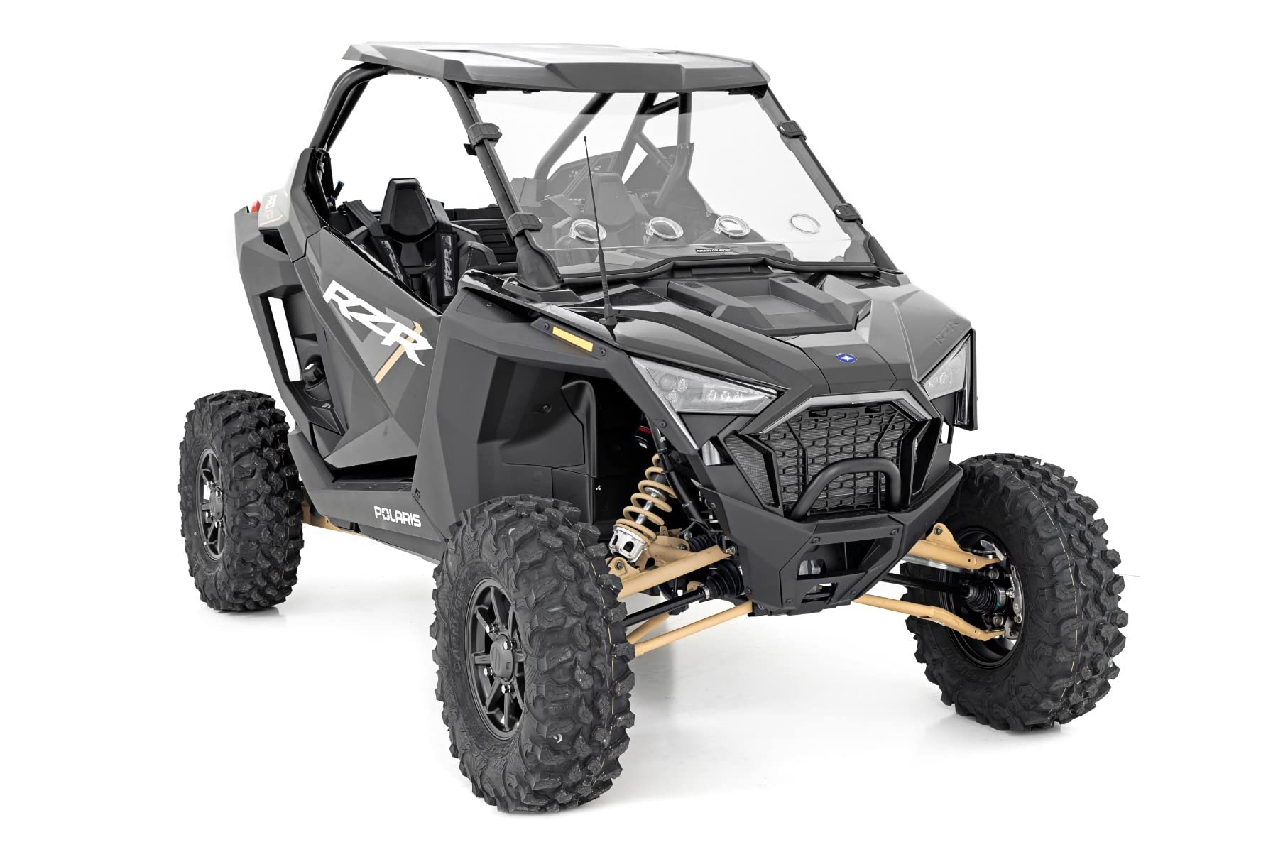 Rough Country Full Vented Windshield for Polaris RZR PRO XP 4-Seater UTV - Model 98202010 | Durable Polycarbonate Protection for Off-Road Adventures & Trail Riding