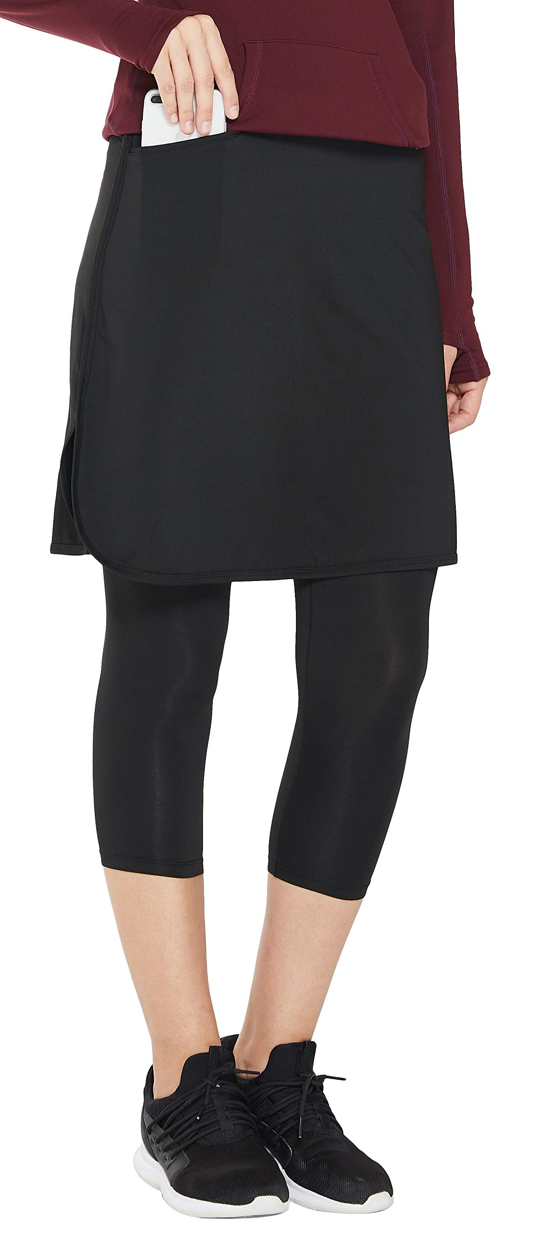 **Cityoung Women's Modest Athletic Skirt with Attached Leggings - Comfortable Workout & Casual Wear for Yoga, Running & Everyday Use**