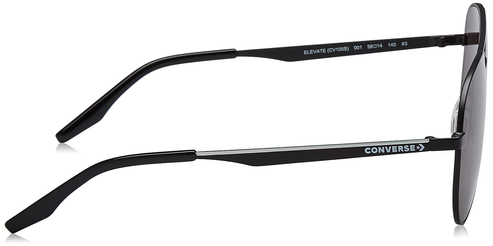 Converse CV 105 S ELEVATE 001 Matte Black Sunglasses for Men & Women - Stylish UV Protection Shades for Outdoor Activities, Driving, and Fashion