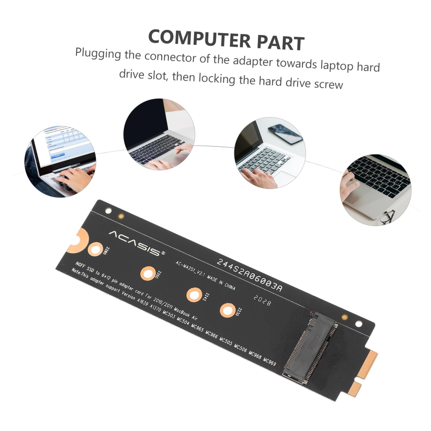 Veemoon M.2 NVMe SSD to PCIe Adapter Card - Supports 2230/2242/2260/2280 Sizes for PC & Laptop Upgrades - Perfect for Gaming Rigs, Workstations & DIY Computer Builds