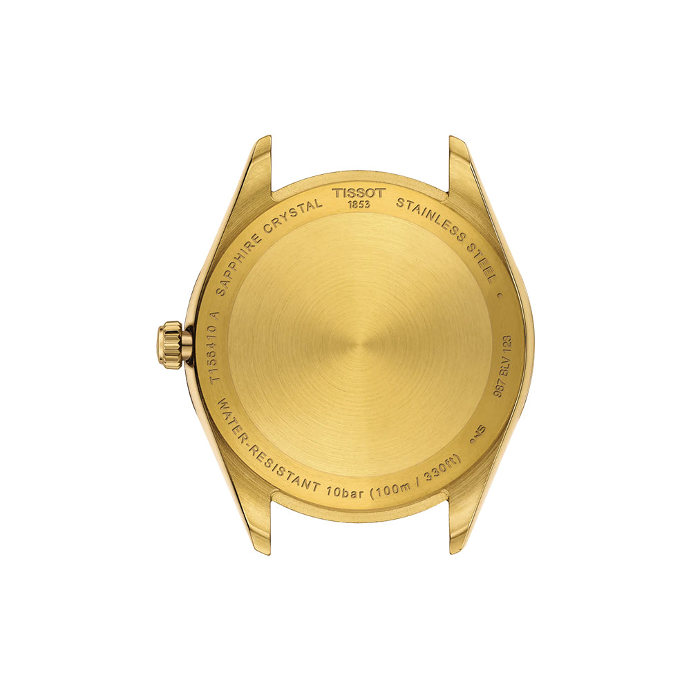Ballade Quartz Yellow Gold PVD Coated 40mm Men's Watch with Black Bracelet - Perfect for Business, Formal Events & Everyday Wear