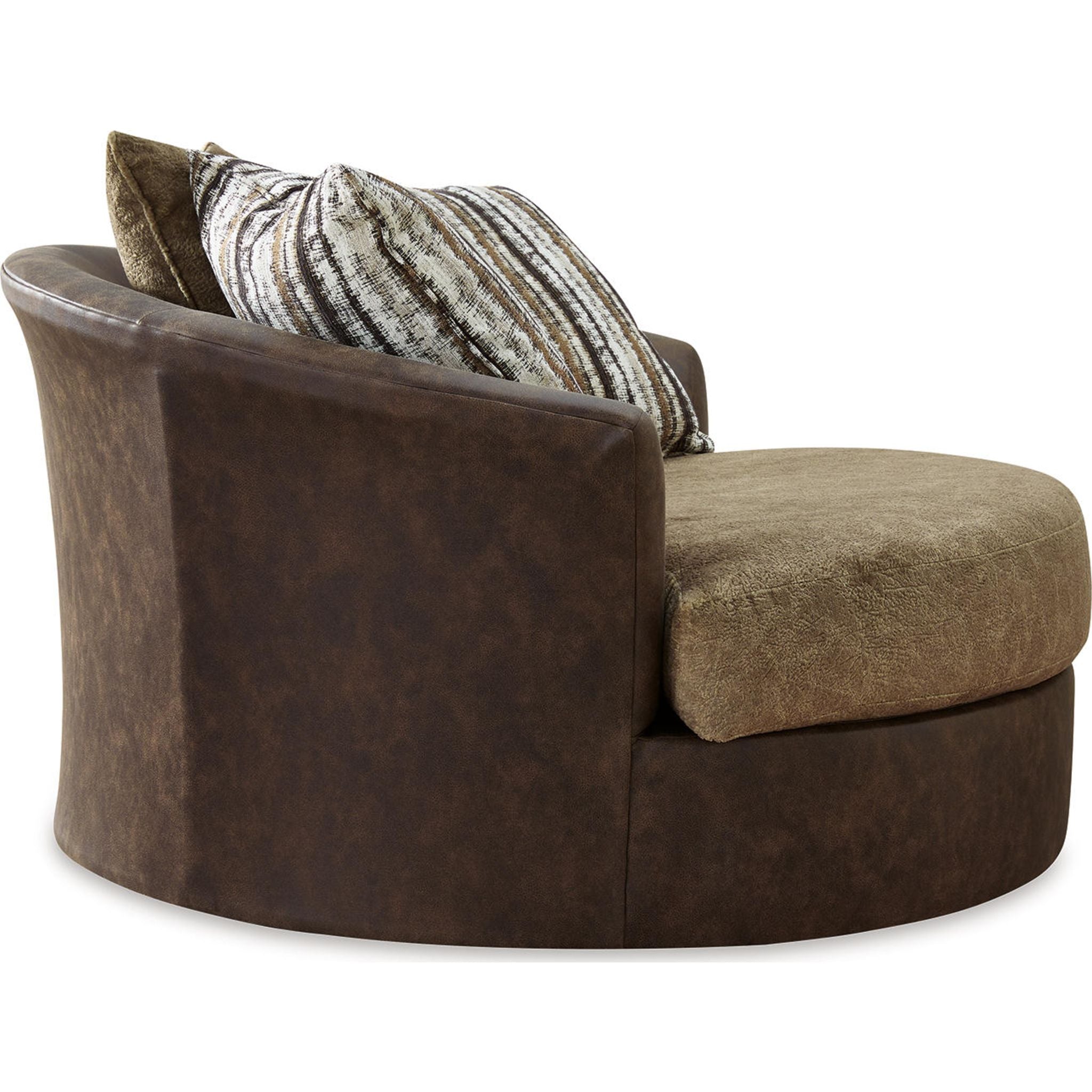 Alesbury Swivel Chair - 360 Degree Rotating Office Chair with Padded Seat, Ergonomic Design, Chocolate Brown - Perfect for Home Office, Study Room, or Workspace