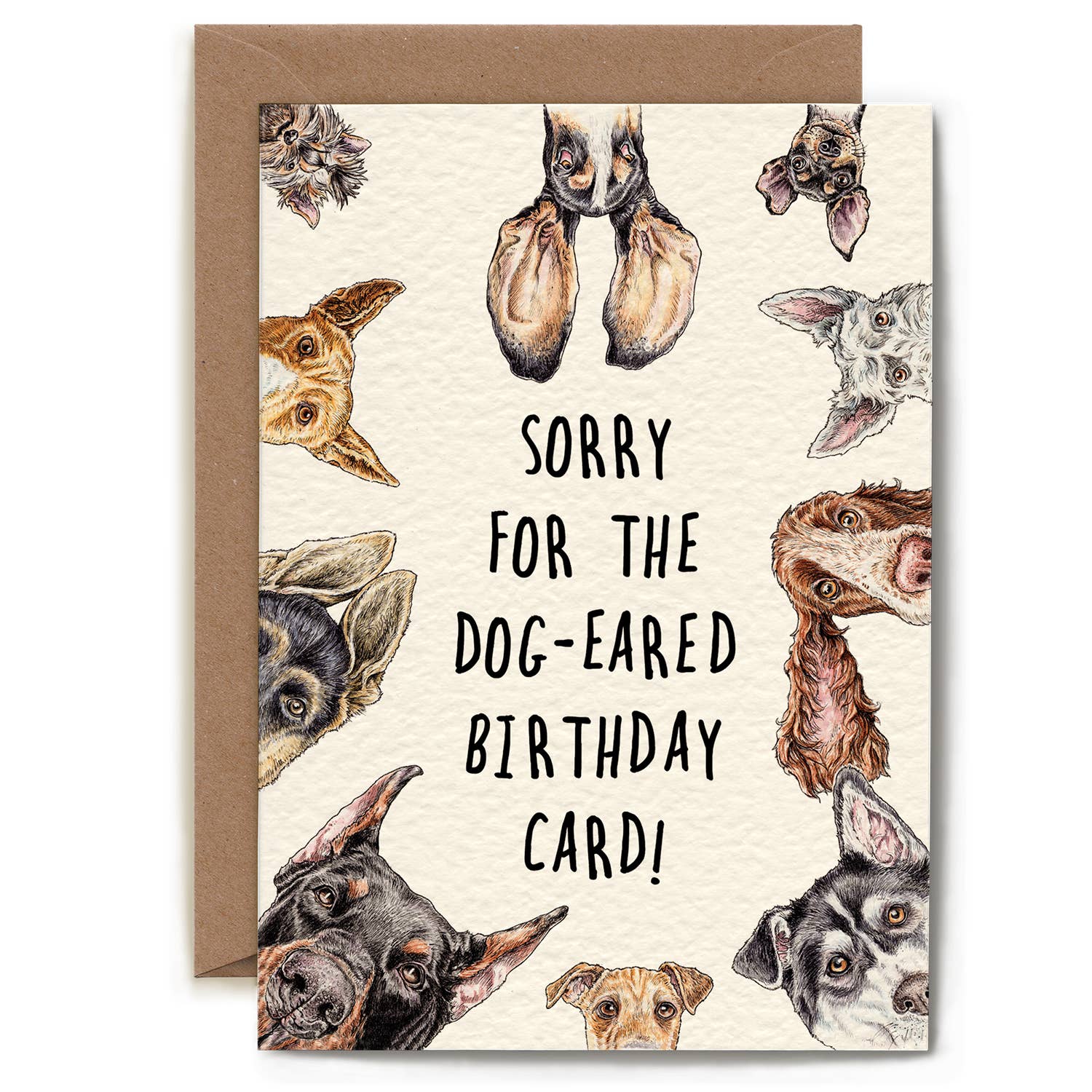 Handmade Dog Eared Greeting Cards - Unique Blank Note Cards for Birthdays, Thank You & Special Occasions | Perfect for Pet Lovers & Thoughtful Gifts