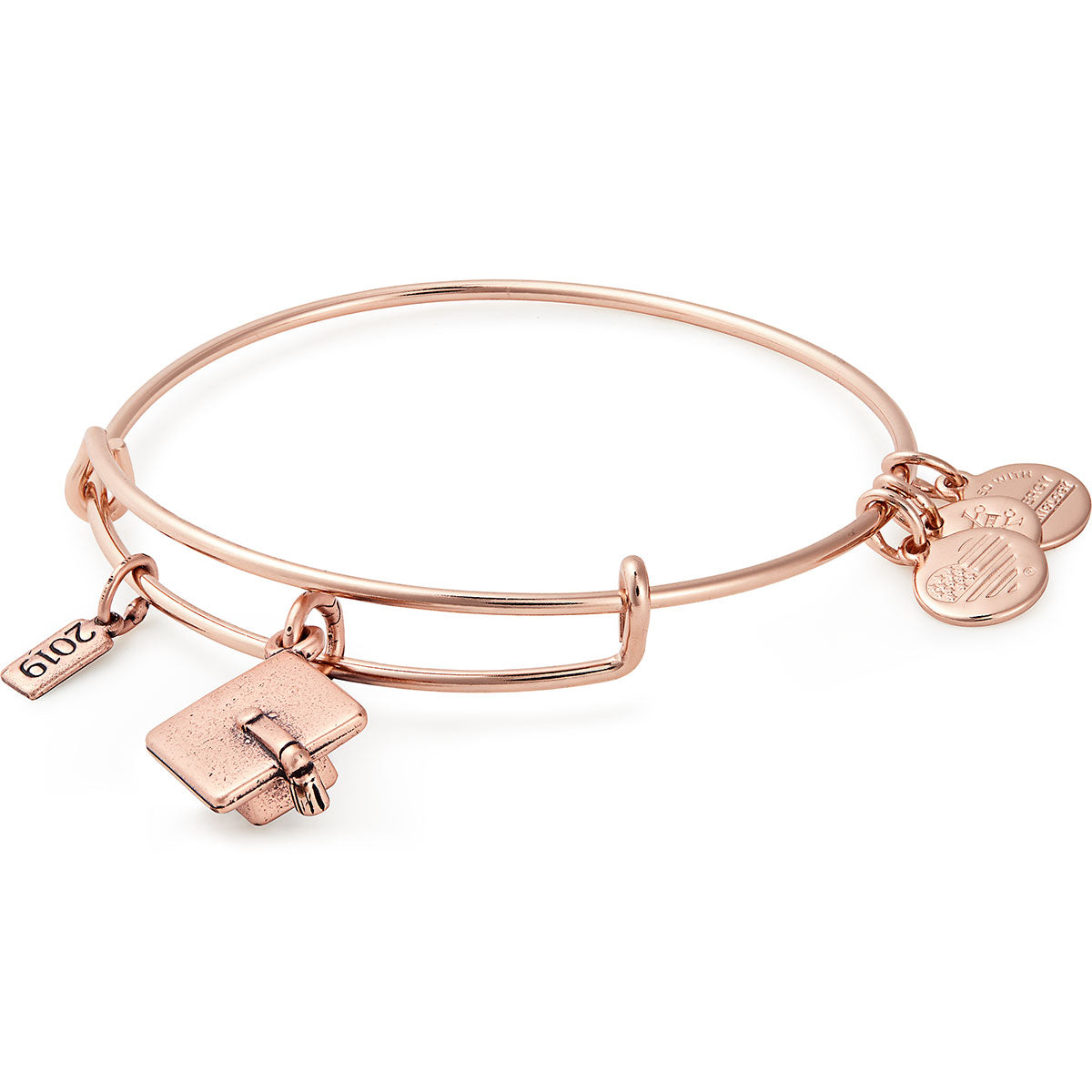 Class of 2019 Graduation Cap Charm Bangle - Perfect Gift for High School & College Graduates - Commencement Ceremony & Party Accessory