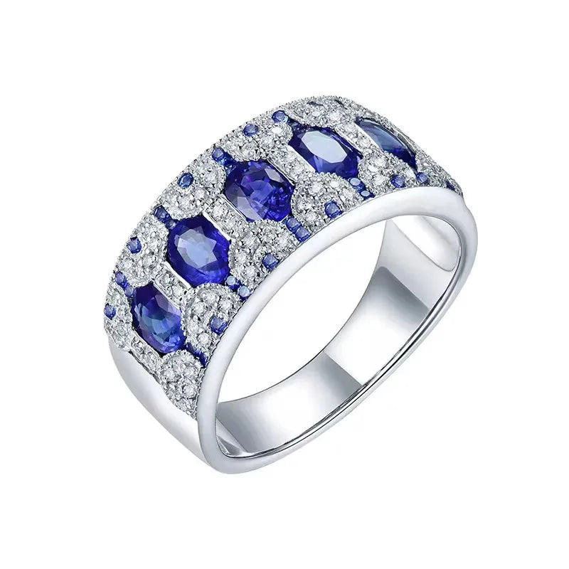 18K Gold Rings for Women with Emerald, Ruby, Sapphire & Diamonds – Elegant Jewelry for Weddings, Anniversaries & Special Occasions