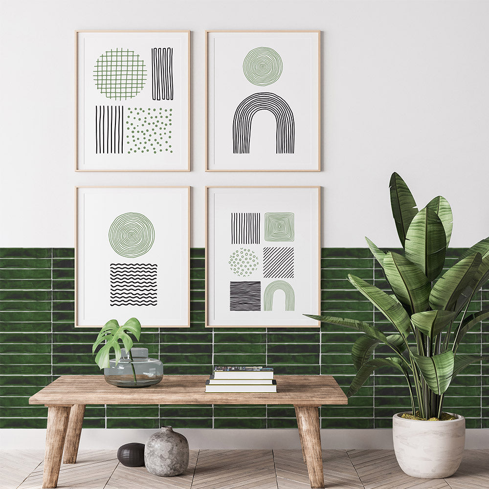 Premium Barcelona Urano Green 50X250 Glossy Ceramic Subway Tile - Perfect for Kitchen Backsplash, Bathroom Walls & Modern Interior Design