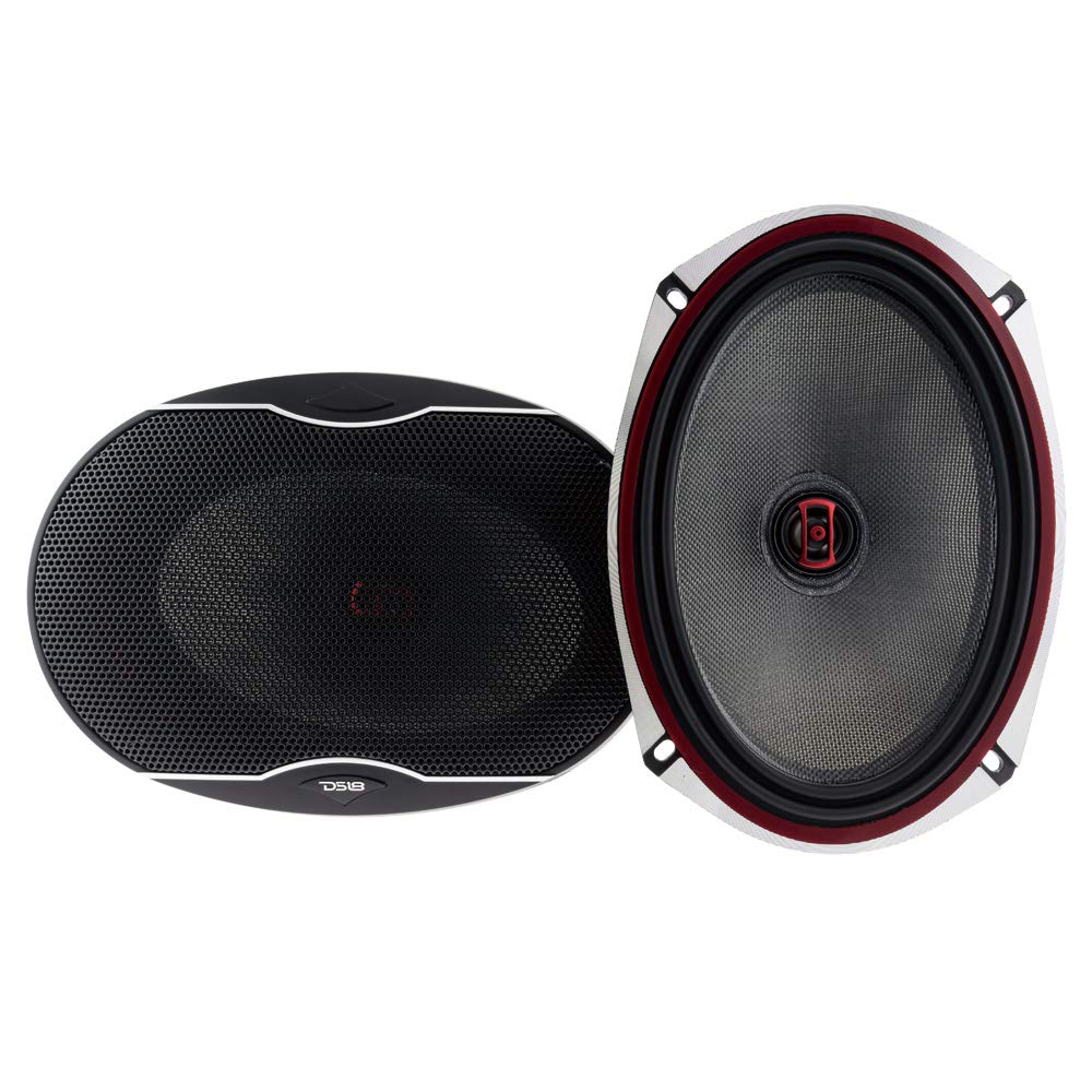 DS18 EXL-SQ6.9 6x9 Inch 2-Way Coaxial Car Speakers - 560W Peak Power, High Sound Quality with Glass Fiber Cones & Superior Bass Response - Sleek Compact Design - Perfect for Car Audio Upgrades & Enhanced Music Experience (Set of 2)