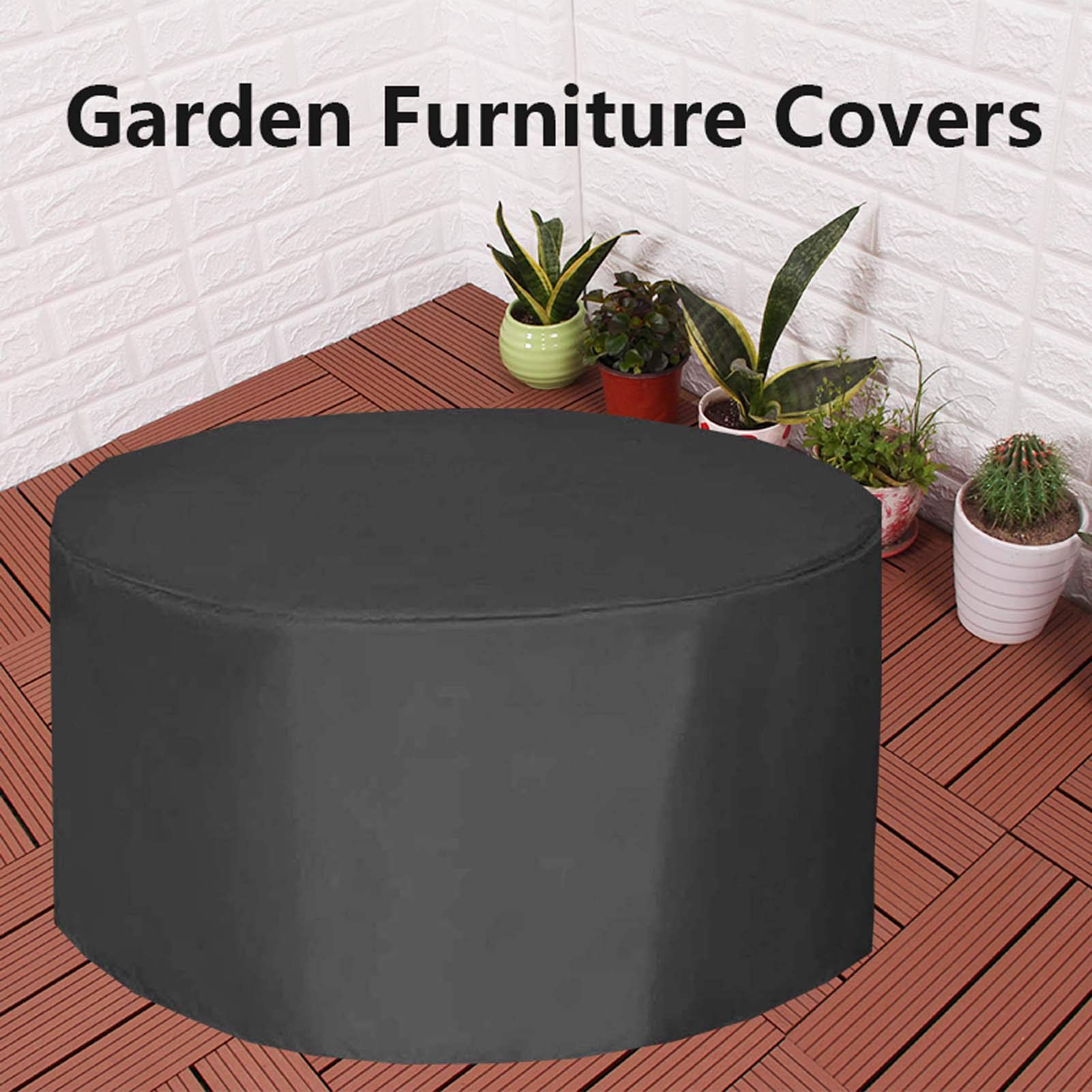 31x23 Inch Round Patio Furniture Covers - Heavy Duty Waterproof 420D UV Protection Outdoor Dining Table & Chairs Set Cover - Perfect for Backyard, Garden, and Poolside Use