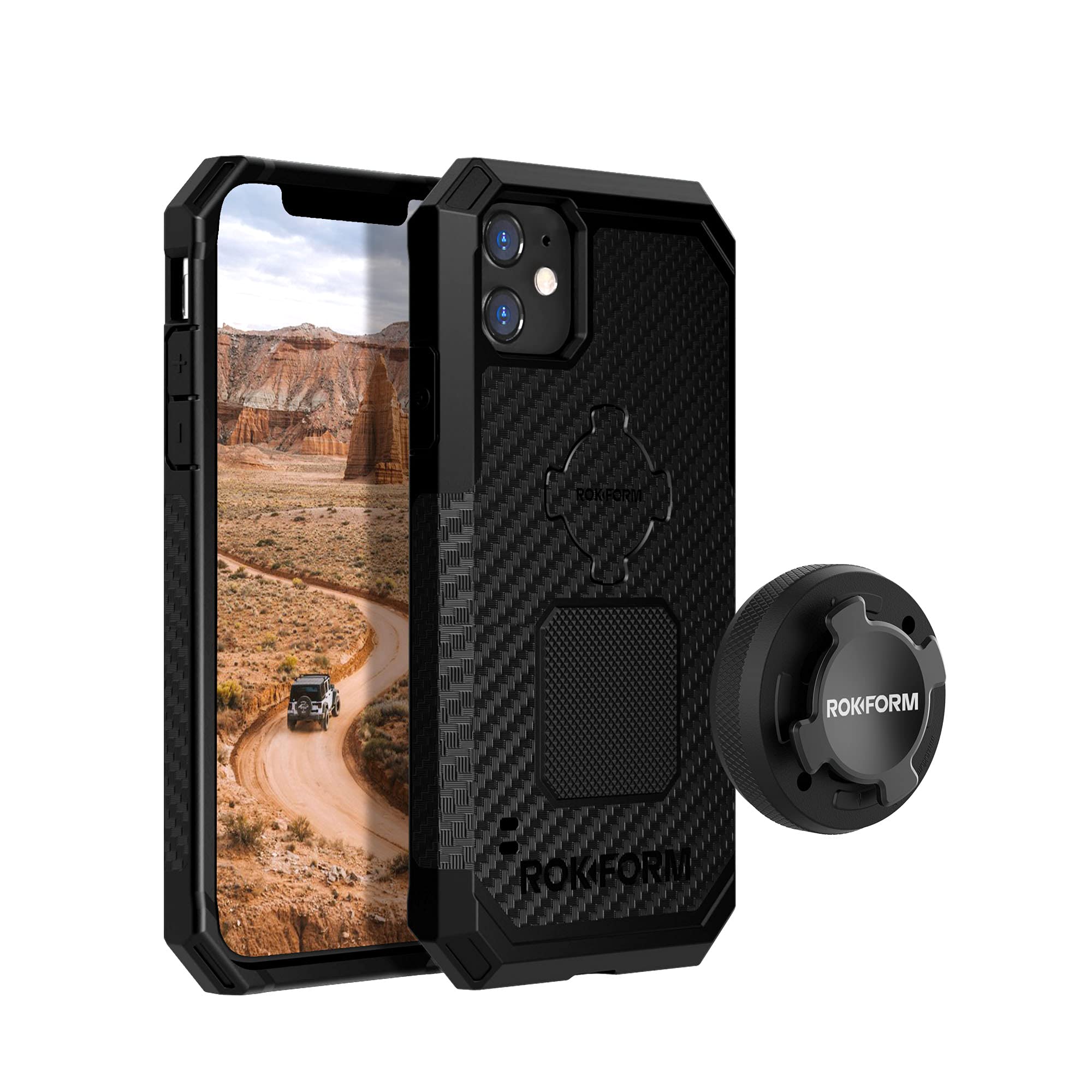 Rokform Rugged Case for iPhone 11 with Aluminum RokLock Phone Mount - Durable Protection for Outdoor Adventures, Cycling, and Car Mounting
