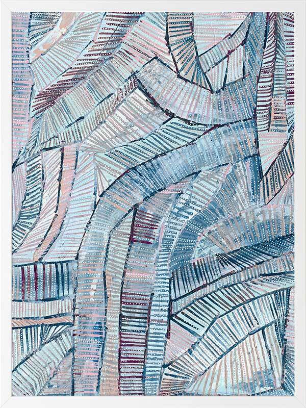 Dhala Bu Nya Bula Blue Framed Art Print - Modern Wall Decor for Living Room, Bedroom & Office - Perfect for Home & Office Decoration