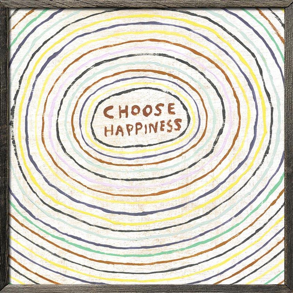 Choose Happiness 23x23 Art Print - Inspirational Wall Decor for Home, Office & Gifts | Perfect for Living Room, Bedroom & Workspace