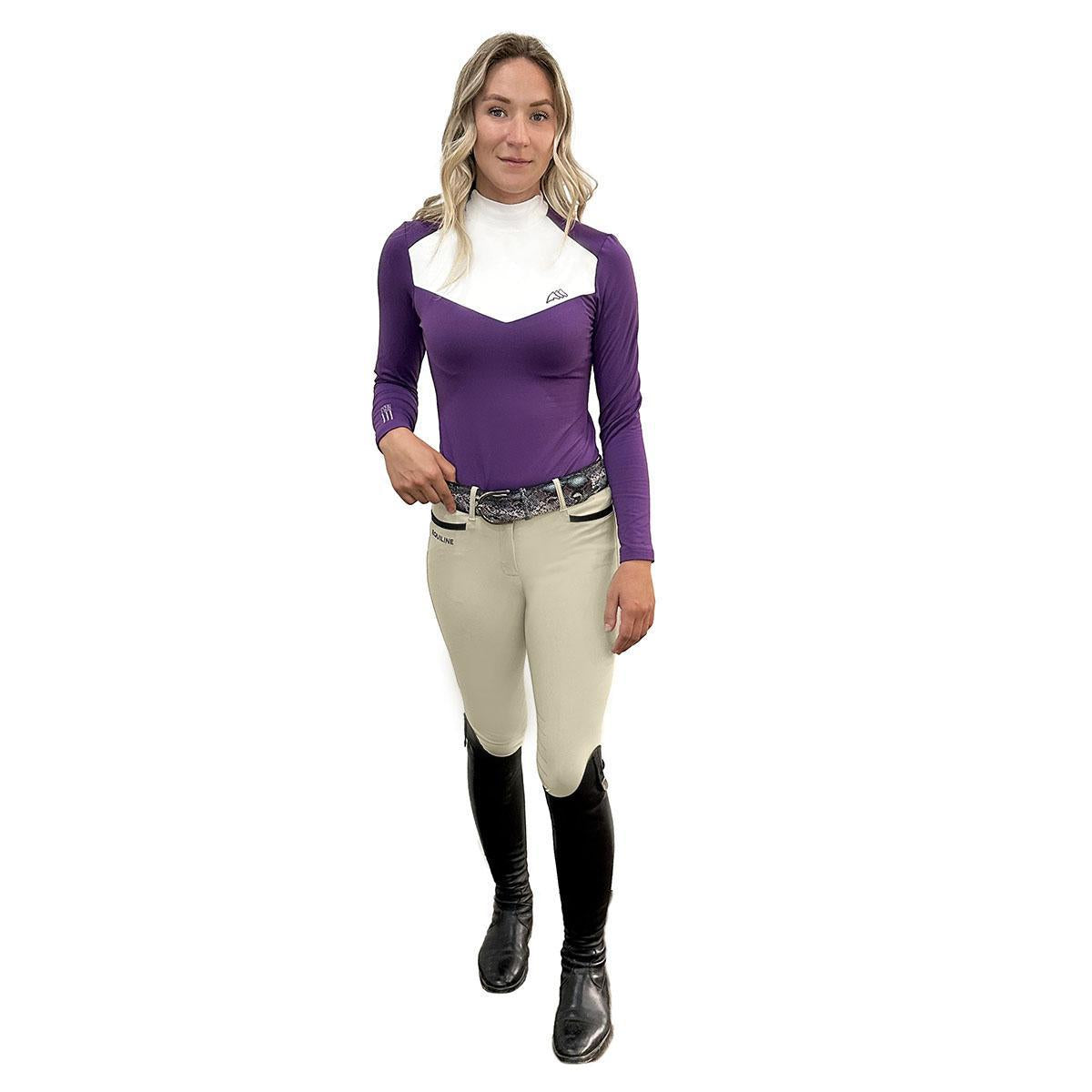 Equiline Women's Caspe Long Sleeve Competition Second Skin Riding Shirt - Breathable Equestrian Show Apparel for Dressage & Jumping