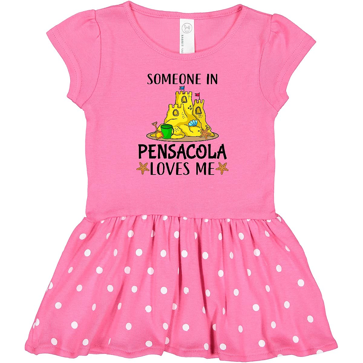 Inktastic 'Someone in Pensacola Loves Me' Beach Vacation Baby Dress - Cute Outfit for Infants, Toddler Girls Summer Wear, Florida Coastal Theme Gift