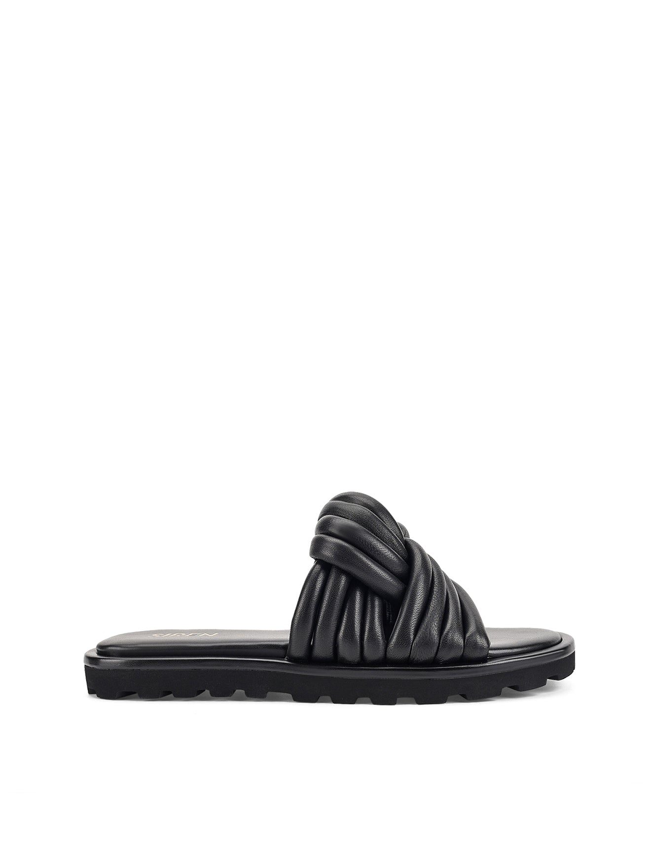 Weston Comfortable Black Leather Slides for Men & Women - Soft Footbed Sandals for Home, Beach, and Poolside Relaxation