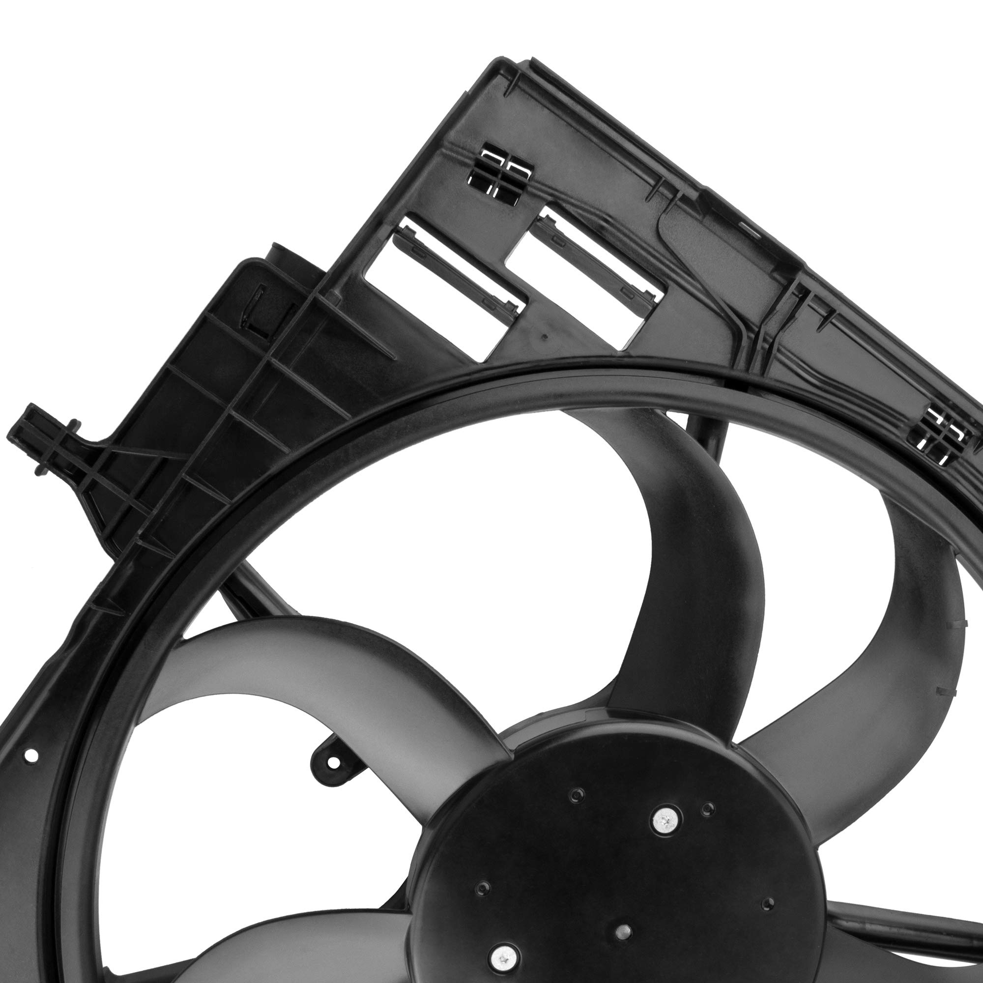 BOXI 17427533558 Engine Radiator Cooling Fan Assembly Compatible with BMW E70 X5 2007-2010 3.0L L6 & 4.8L V8 - Direct Replacement for OE# 17427598740 17428618240 - Perfect for Engine Overheating Prevention & Summer Driving