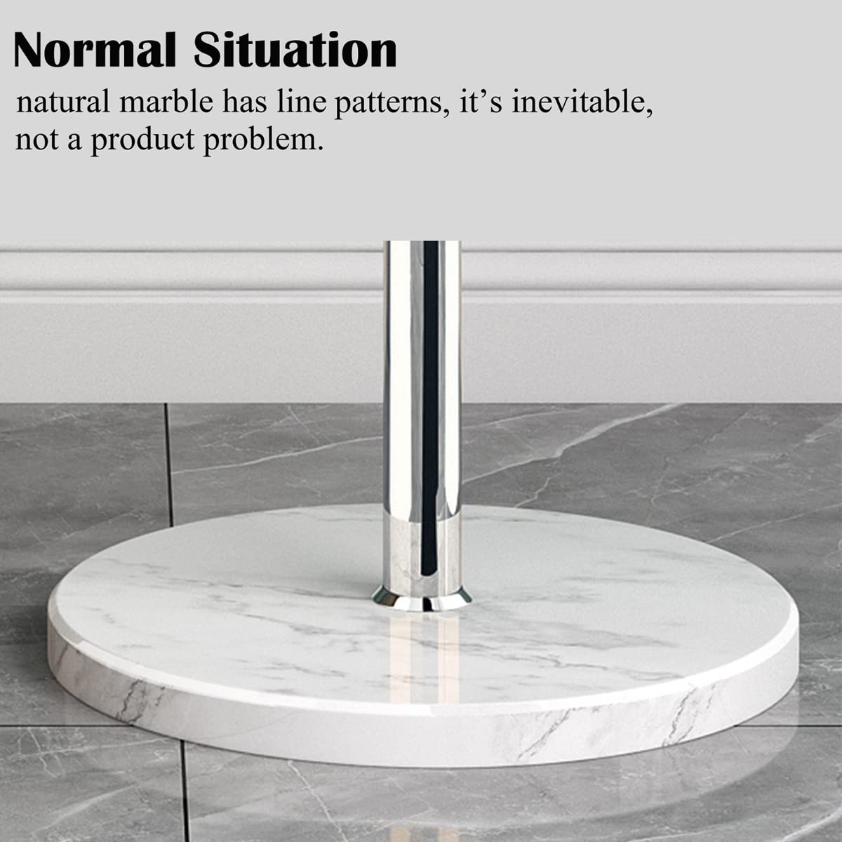 Jolitac Premium Metal Coat Rack Stand - Satin Steel Finish with Marble Base, Sturdy Free-Standing Hat & Coat Hanger with Multiple Hooks for Bedroom, Entryway, or Closet - Easy Assembly & Space-Saving Design (Satin Steel)
