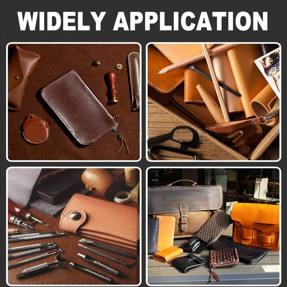 Utoolmart Polished Round Wood Bar - Leather Edge Polishing Tool for Smooth Wood Edges | Leather Craft Grinder for Processing | Perfect for Leatherworking, DIY Projects & Professional Leather Crafting (1PC Round Bar)