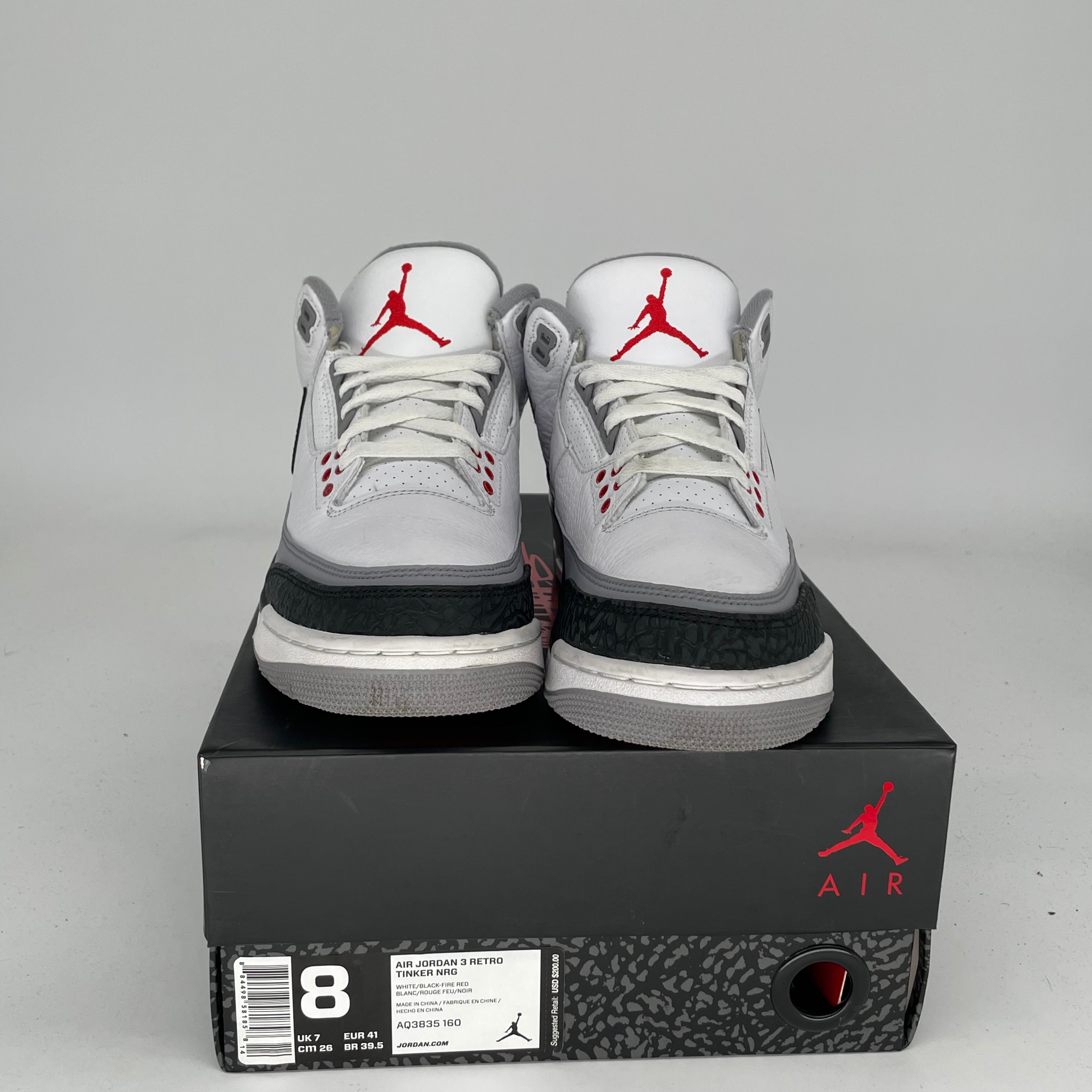 AIR JORDAN 3 TINKER HATFIELD Men's Basketball Shoes - Size 8 (AQ3835-160) - Retro Sneakers for Streetwear & Casual Outfits