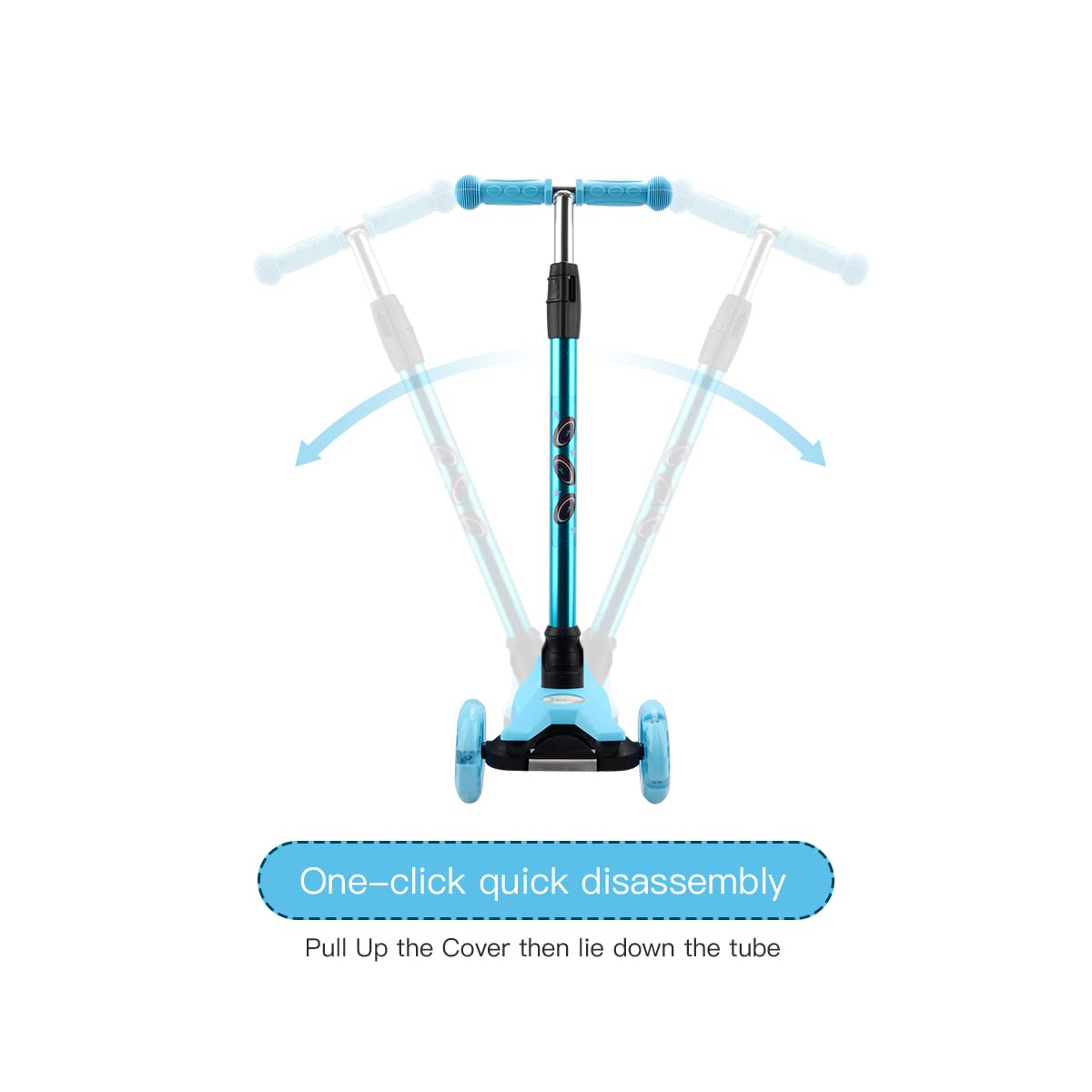 Best 3 Wheel Scooter for Kids Ages 3-12 - LED Light Up Wheels, Adjustable Height & Sturdy Deck - Perfect for Outdoor Play, Commuting to School, and Neighborhood Rides