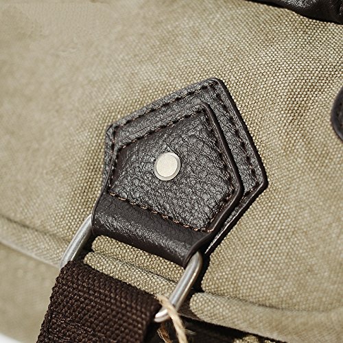 Durable Canvas Messenger Bag for Men - Travel, Work & Gym Shoulder Bag - Casual & Sporty Backpack (Black) - Perfect for Commuting, Outdoor Adventures & Daily Use