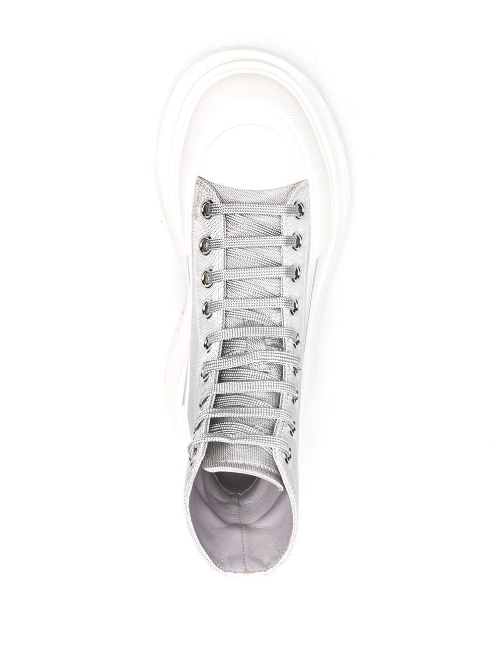 Alexander McQueen Women's Silver Leather Ankle Boots - Stylish & Comfortable for Casual Outings, Parties & Nightlife