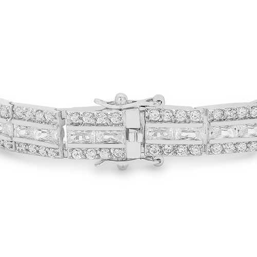 Balboa Cubic Zirconia Bracelet for Women - Elegant Sterling Silver CZ Tennis Bracelet | Perfect for Weddings, Parties & Everyday Wear