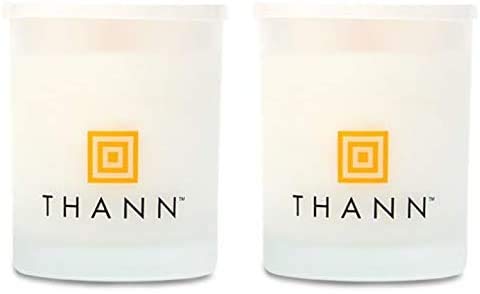 THANN Aromatic Wood Aromatherapy Candle - 190g x 2 Pack, Natural Essential Oil Scented Candles for Relaxation, Spa, Yoga & Home Decor
