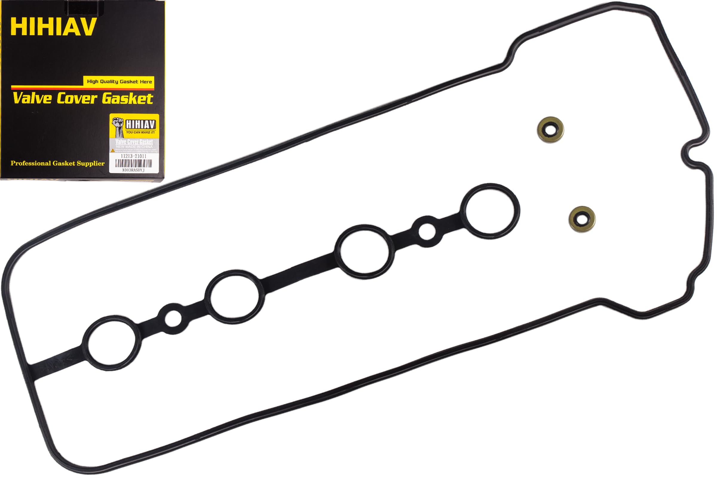 Toyota Yaris 2006-2014, Prius C 2012-2020, Echo 2000-2005, Prius 2001-2009 & Scion XB 2004-2006, XA 2004-2006 Engine Valve Cover Gasket Seal 11213-21011 - Compatible with 1.5L 1NZFE Engine - Perfect for Oil Leak Repair & Engine Maintenance