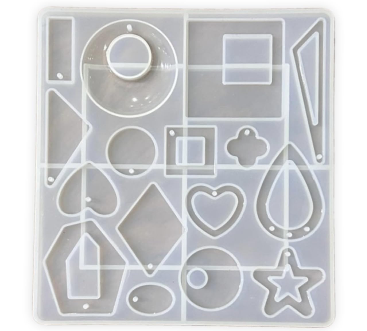 16 in 1 Resin Jewelry Silicone Mold Set - DIY Earring, Pendant & Craft Molds - High Quality Jewelry Making Kit for Resin Art, Perfect for Handmade Gifts & Home Decor Projects
