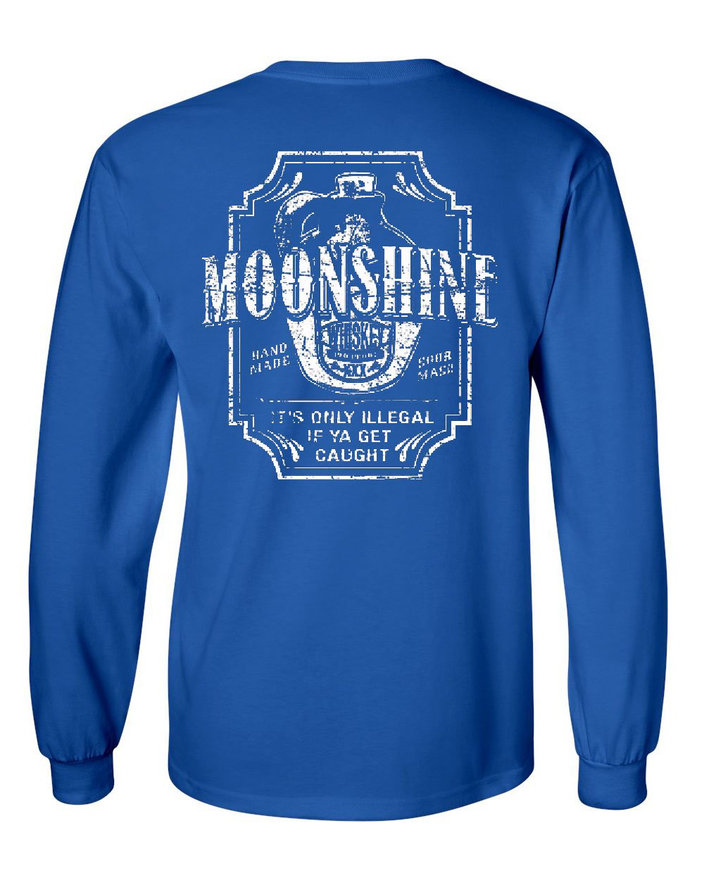 Moonshine Tennessee Whiskey Vintage Long Sleeve T-Shirt - American South Drinking Culture Apparel for Whiskey Lovers & Bar Hopping