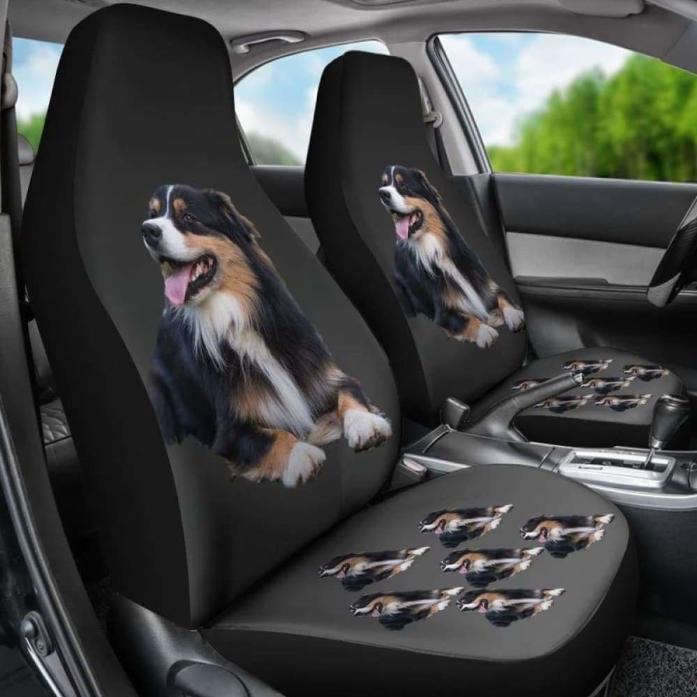 Premium Australian Shepherd Black Car Seat Cover - Waterproof & Non-Slip Pet Seat Protector for Dogs - Perfect for SUVs, Trucks & Sedans - Easy to Clean & Install