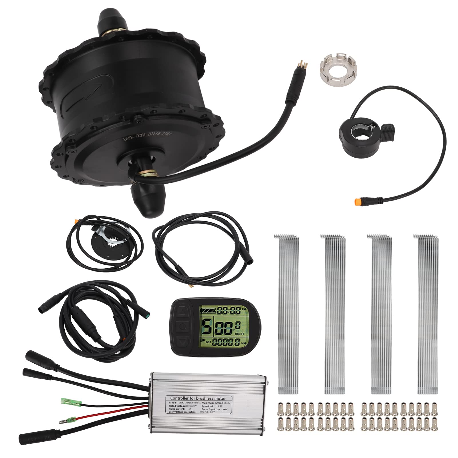 CUTULAMO 36V 500W Electric Bicycle Hub Motor Kit - Waterproof Front Wheel Drive Conversion Kit for DIY E-Bike | Perfect for Commuting, Off-Road & Urban Riding