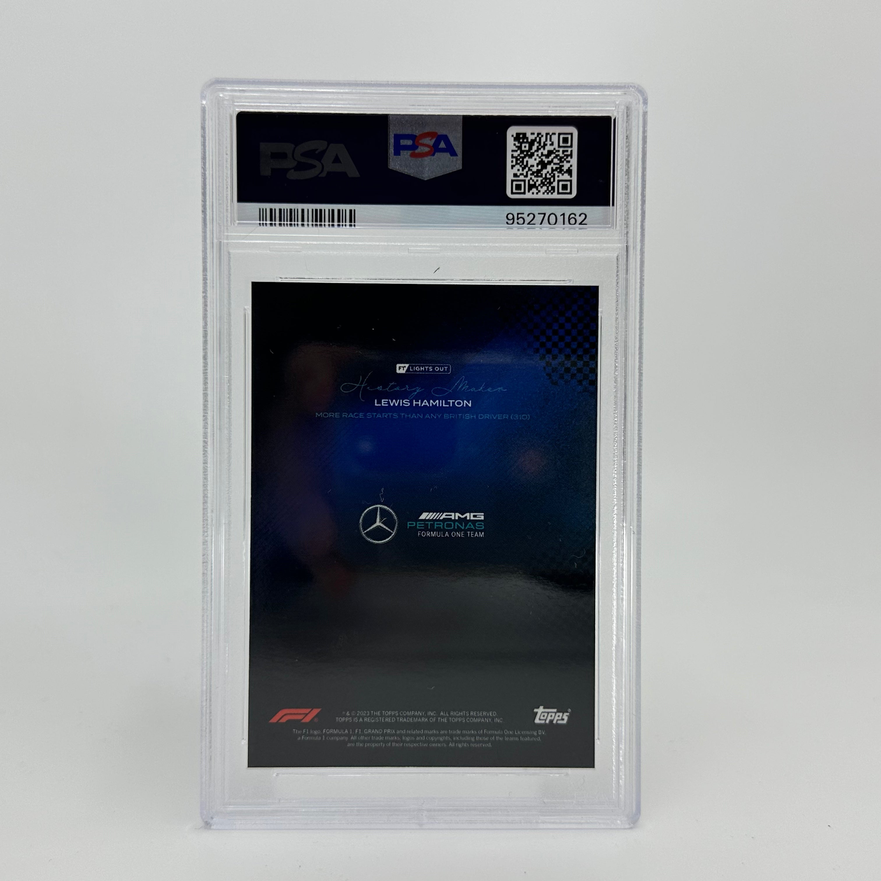 PSA 8 Graded 20/25 Lewis Hamilton History Maker Blue Parallel Card - Perfect for F1 Collectors, Sports Memorabilia Displays & Investment Portfolios