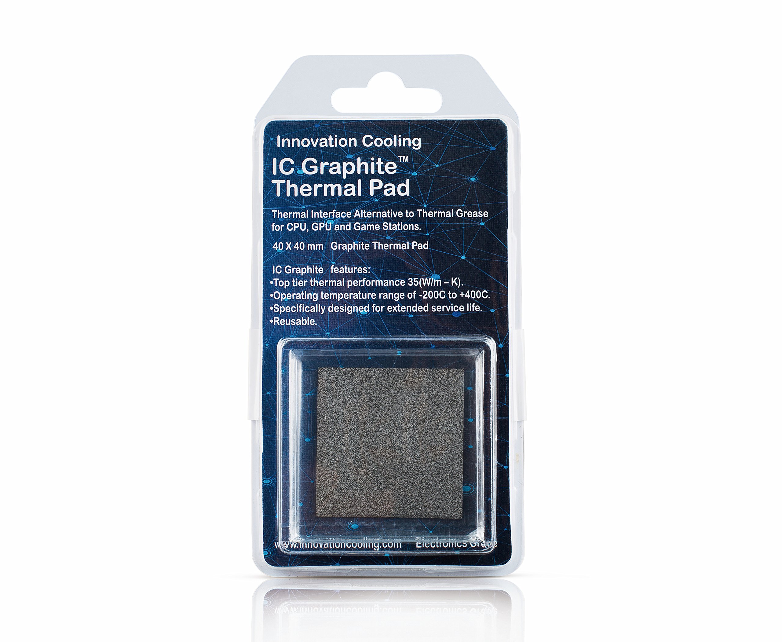 High-Performance Graphite Thermal Pad 40x40mm - Permanent Replacement for Thermal Paste & Grease - Ideal for CPU, GPU, Laptop Cooling & Electronics Heat Dissipation