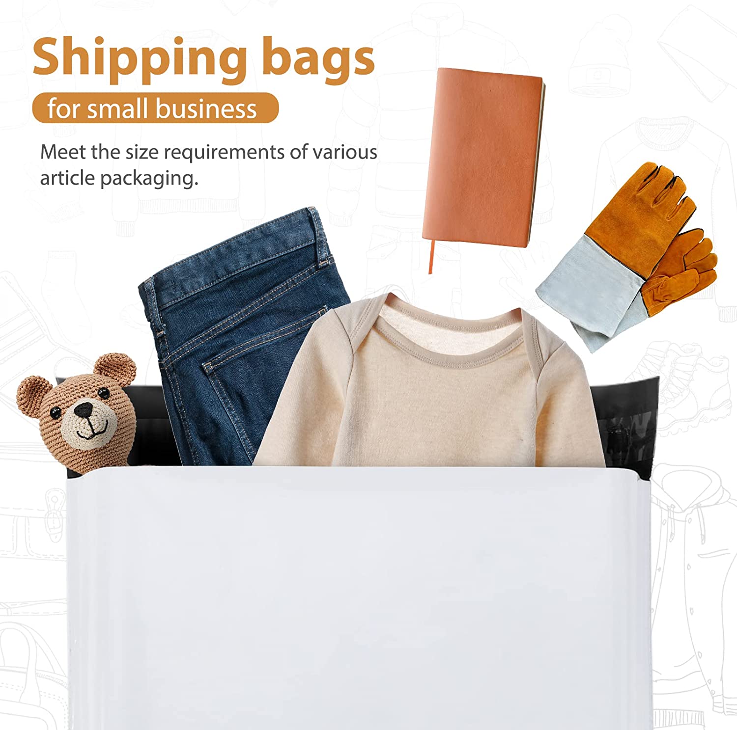 19x24 Inch White Poly Mailer Envelope Shipping Bags - Waterproof & Tear Resistant Mailing Bags for Ecommerce, Clothing, Books & Small Packages (Pack of 50) - Perfect for Online Sellers, Small Businesses & Home Shipping