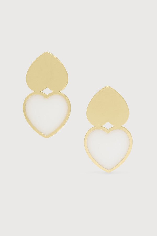 Heart Duo Earrings for Women - Romantic Love Heart Stud & Drop Earrings Set - Perfect for Valentine's Day, Anniversary & Date Night Gifts