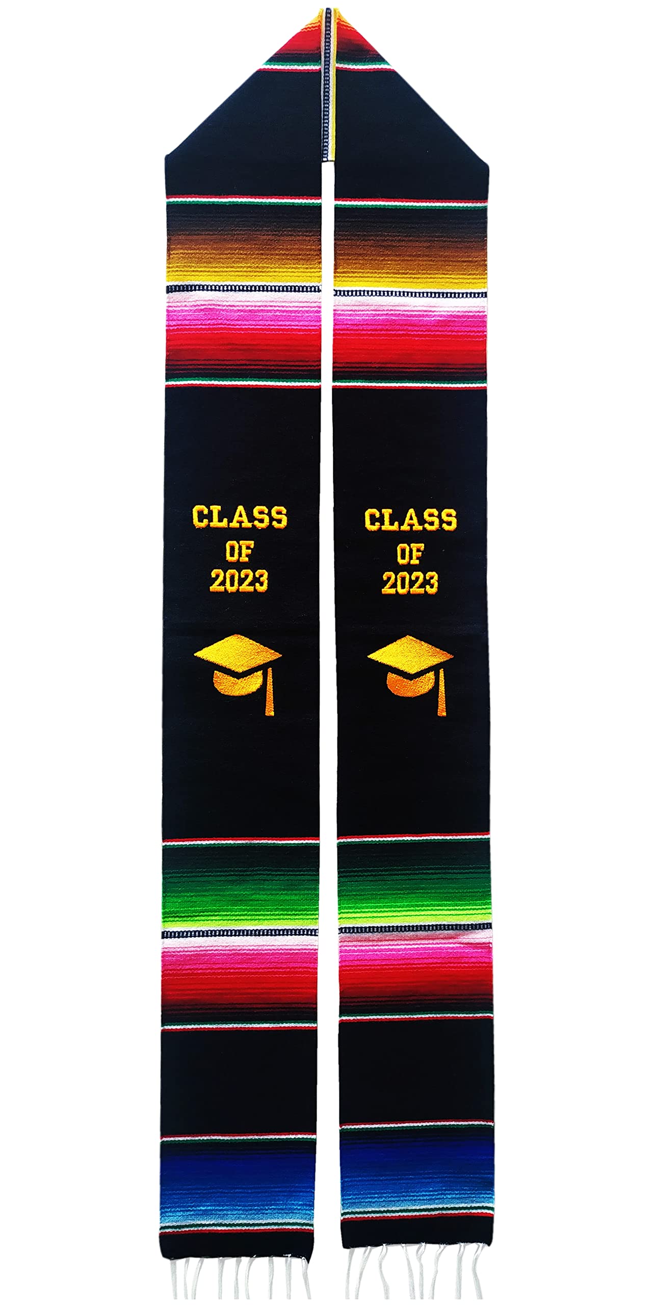 Authentic Mexican Graduation Sash - Class of 2023 Hispanic Serape Stole for Graduation Ceremony - Perfect for High School & College Commencement Celebrations