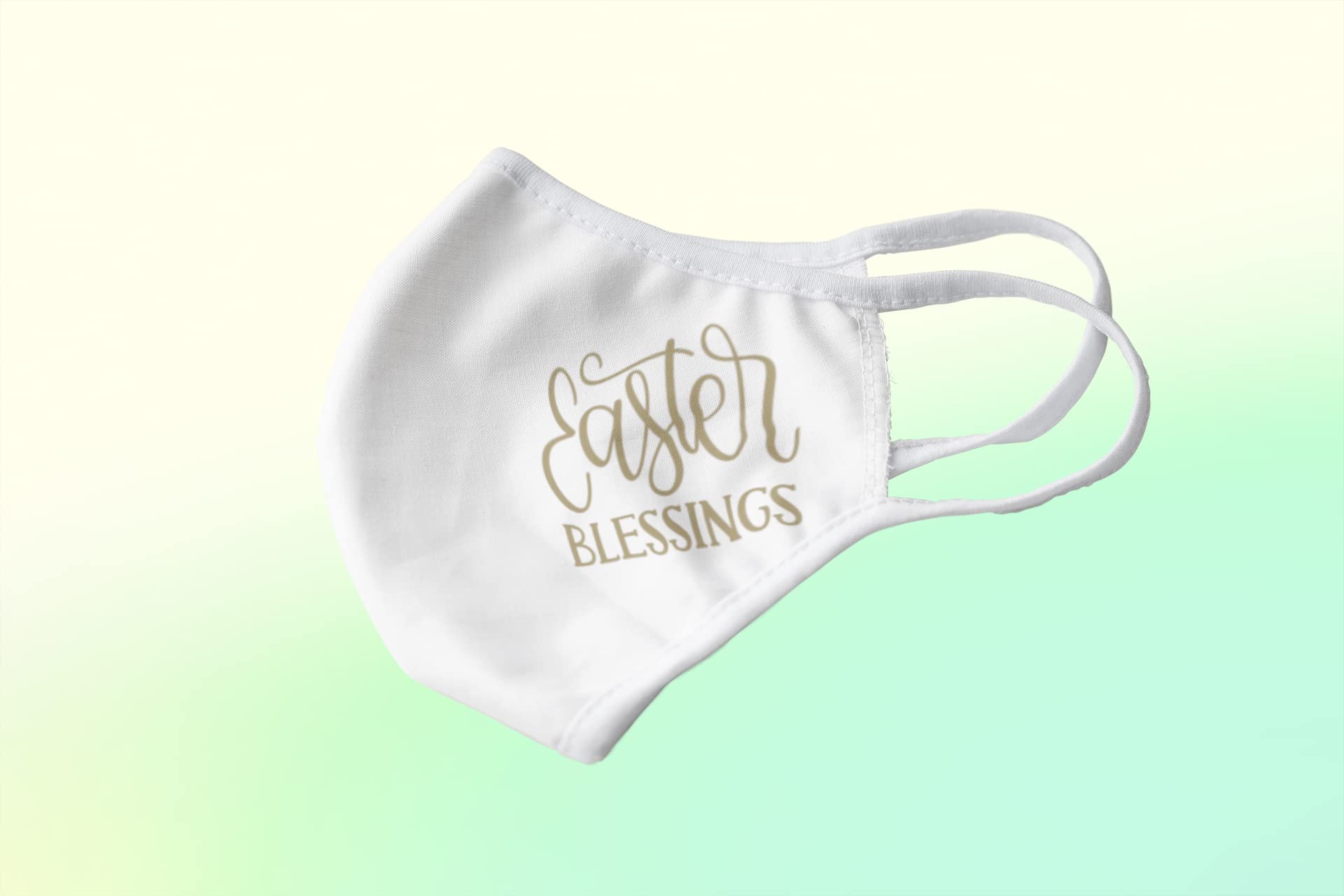 Easter Blessings Iron On Decal - Heat Transfer Vinyl Patch for DIY Easter Shirts & Crafts (Grass Green Glitter) | Perfect for Easter Gifts, Party Decor & Holiday Apparel Customization