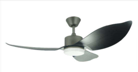 D'FAN SPACE46 46-Inch Grey and Black Ceiling Fan with Light Kit - Energy Efficient, Quiet Operation - Perfect for Living Room, Bedroom, or Outdoor Covered Patio