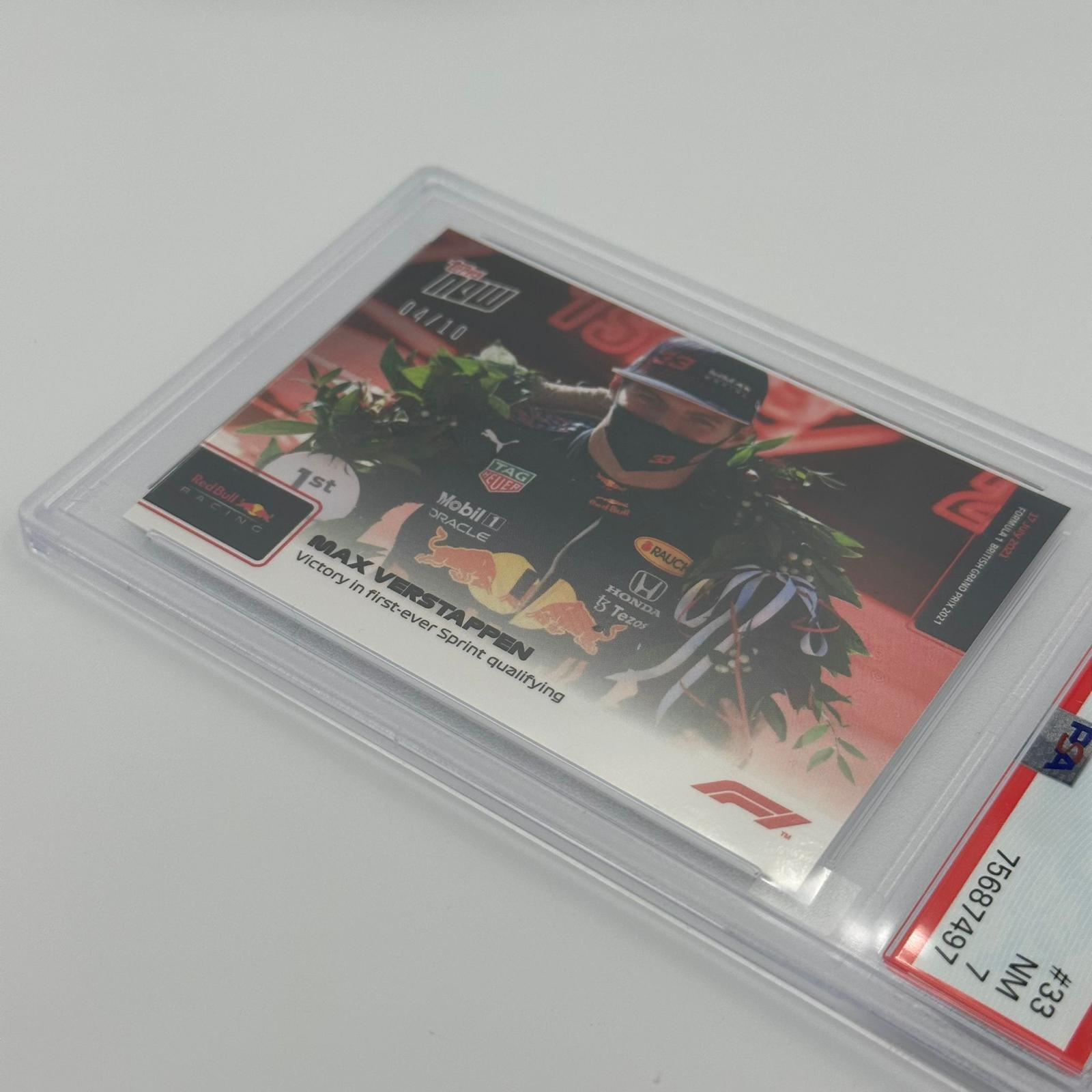 2004 Topps Victory First Ever Sprint Qualifying #33 Red PSA 7 Graded Card - Perfect for Racing Memorabilia Collectors & F1 Fans